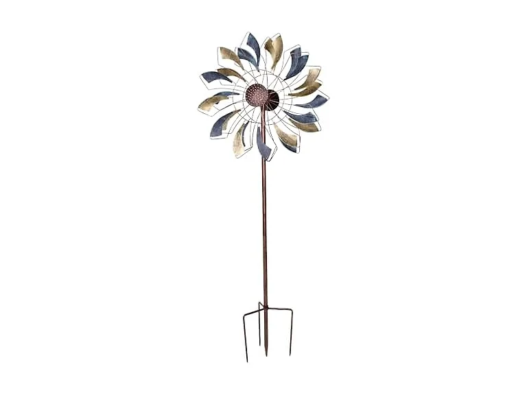 Sunnydaze 85" Metallic Pinwheel Wind Spinner