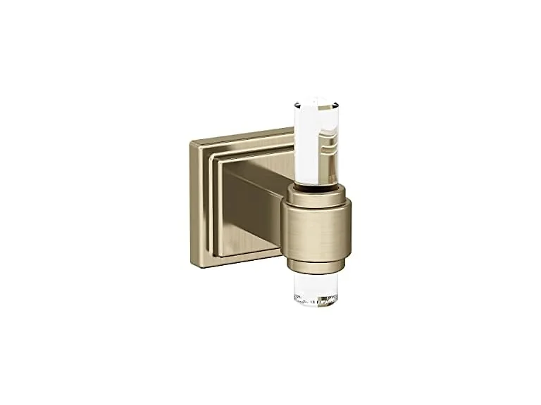 Amerock Glacio Single Prong Clear/Golden Champagne