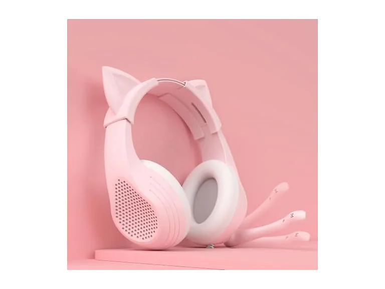 Emonoo Wired Pink Gaming Headset with Microphone