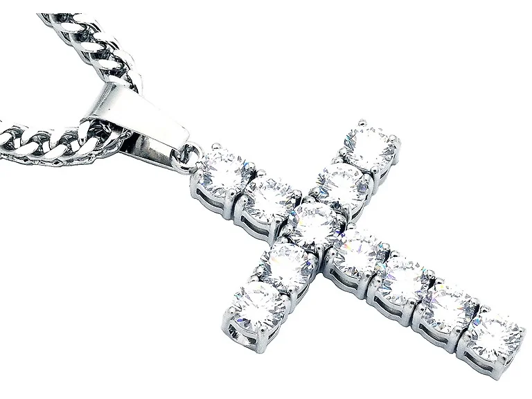 Cubic Zirconia Cross Necklace