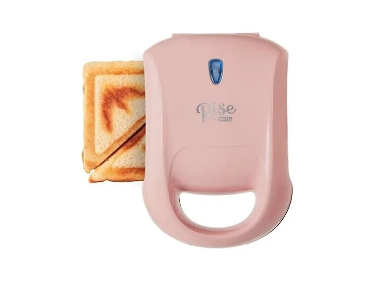 6.2 in. Metal Nonstick Surface Pink Sandwich Grill, Pink