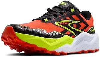 Brooks Caldera 7 Men's Shoes Cherry Tomato/Phantom/Lime Size 14