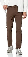 Amazon Essentials Men's Skinny-Fit 5-Pocket Stretch Twill Chino Pants (Previously Goodthreads), Brown, 33W x 36L