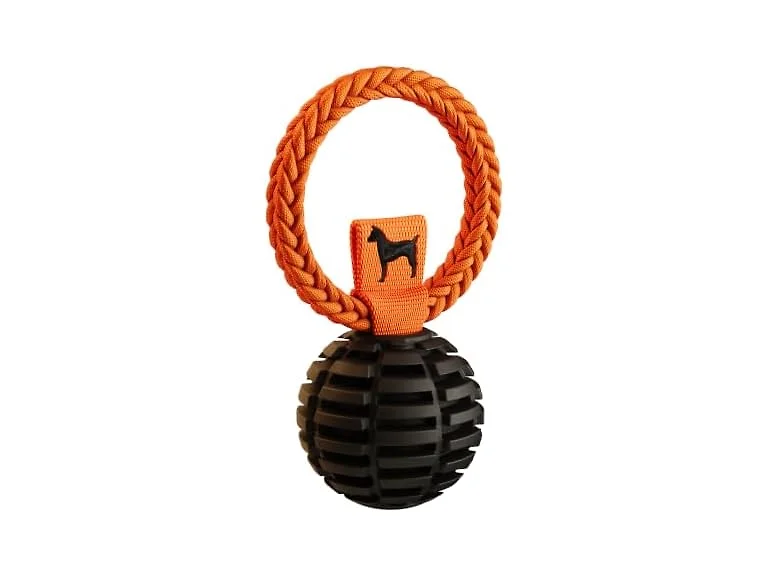 NOAH & PAW Luxury Dog Toy, TPU- Tug Ball, Black
