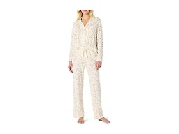 Amazon Essentials x Sofia Grainge Women's Stretch Modal Long-Sleeve and Full-Length Bottom Pajama Set, Ivory Squirrel Picnic, Large