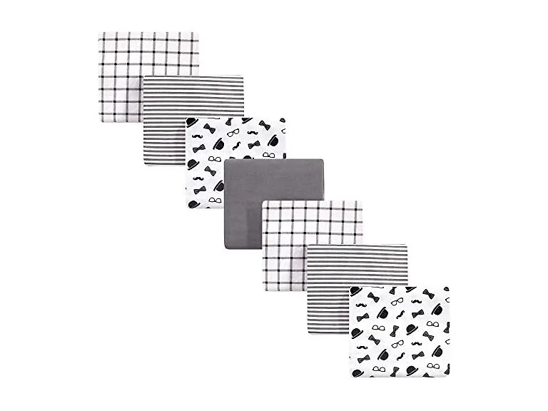 Little Treasure  Flannel Receiving Blankets,  7-Pack