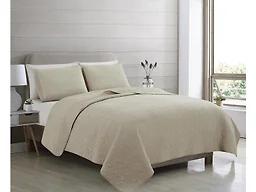 3 Pc Cotton Stitched Quilt Set