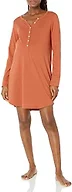 Amazon Essentials Women's Maternity Nursing Nightgown, Postpartum Loungewear, Cotton Modal, Terracotta, X-Large