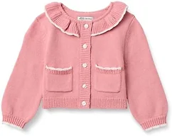 Amazon Essentials x Sofia Grainge Girls' Cardigan Sweater, Blush, Medium