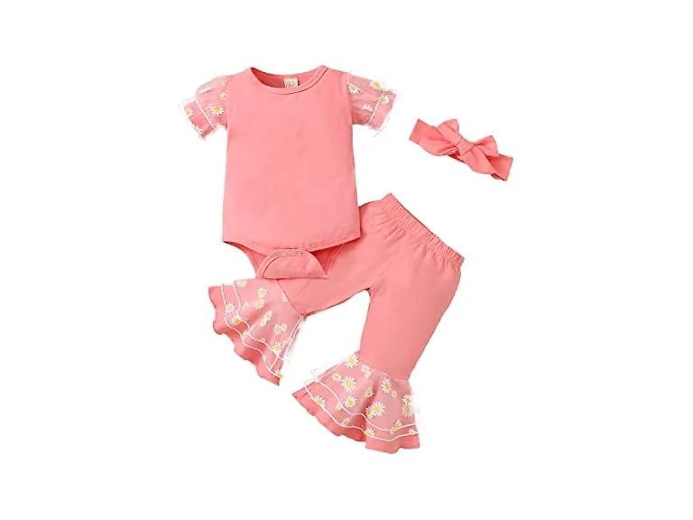 Miekisa Girls (3-6 Months) Baby Rompers Free Pants
