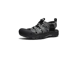 KEEN Men's Newport H2 Closed Toe Water Sandals, Black/Steel Grey, 8.5 US