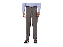 Amazon Essentials Men's Classic-Fit Pleated Dress Pants (Available in Big & Tall), Dark Grey, 32W x 32L