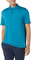 Amazon Essentials Men's Tech Stretch Short Sleeve Moisture Wicking Polo Shirt, Teal, X-Large