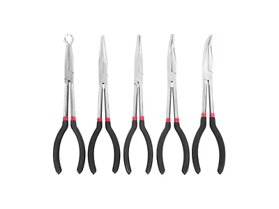 5-Piece Long Reach Needle Nose Pliers Set