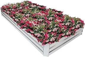 Sunnydaze Decor NPH-656 Steel Bed 4x8 Gray Silver
