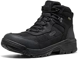 KEEN Utility Mens Skokie Waterproof Work Boots (Soft Toe), Black/Black 11 Wide