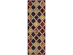 Superior Modern Indoor Area Rug, Non Slip Rug, 5'x8', Red Blue