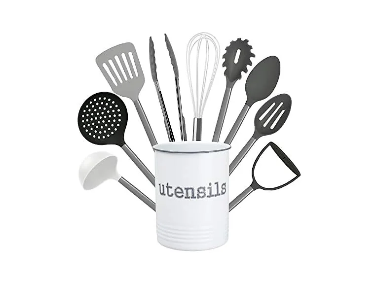 10pc Nylon Cooking Utensil Set w-Holder