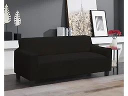 J&V Textiles STRETCH-SOFA BLACK SOFA Super Stretch Couch