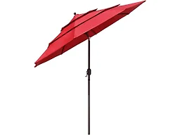 Yescom 07UMB039-3T10F-13V1 Yescom UMBRELLA 10FT PATIO Red