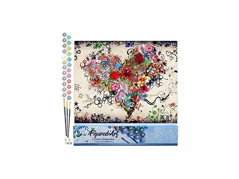 Figured"Art Paint by Numbers for Adults Love Flowers