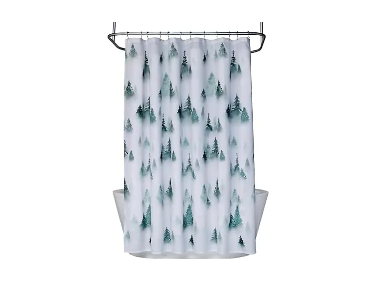 SKL Home Christmas Winter Pines Fabric Shower Curtain