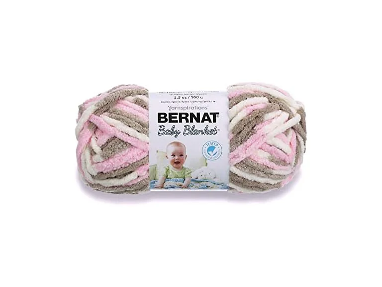 Bernat Baby Blanket Yarn for Crocheting Soft, Little Petunias
