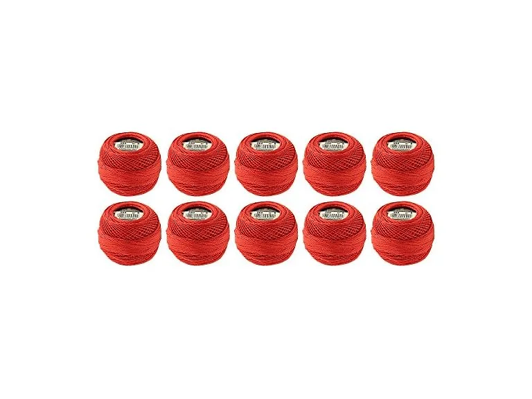 DMC Pearl Cotton Balls, Size 8, Medium Coral