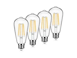 Sucolite B09H5SYD1R 4-Pack Vintage LED Edison Bulb