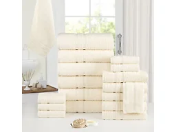 Bibb Home 4241 18 Piece Zero Twist Egyptian Cotton Towel Set