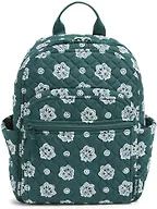 Premium Cotton Small Backpack, Gotham Green and White Bandana Paisley, One Size