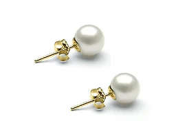 AAA IGT-DAAS-DEB232-WG 4.00CTTW Cultured Pearl Studs White Gold 