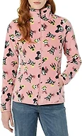Amazon Essentials Disney | Marvel | Star Wars | Princess Women's Polar Fleece Full-Zip Mock Outerwear Jackets, Minnie and Friends, Large