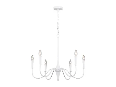 Canarm Chain Chandelier, Matte White