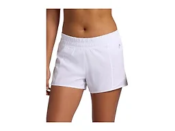 HEAD Women’s Partner Short, Slim Fit, Mid-Rise, Stretch Lightweight Material, Moisture-Wicking, Built-in Compression Shorts, Stark White, X-Large
