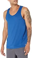 Amazon Essentials Men's Quick Dry Moisture-Wicking Tech Stretch Active Sleeveless Tank Top Workout Shirt, Bright Blue, Medium