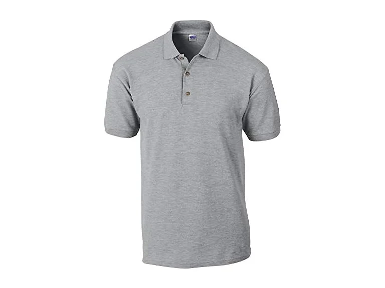 Gildan Men (S) Ultra Cotton Pique Polo Shirt Grey