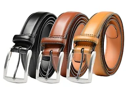 Giorgio Brutini CB-7000-BLK-BR-TAN-M M (32-36) Giorgio Brutini Leather Dress Belt Black & Brown & Tan