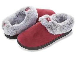 Floopi FLOOPI-380-BURG-S S Womens Microsuede Clog Slipp