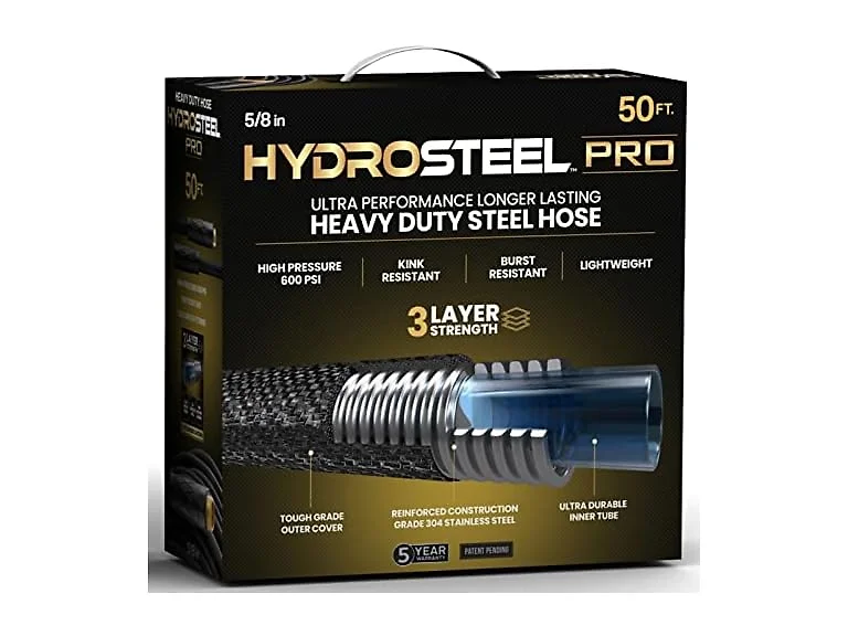 Hydrosteel PRO Garden Hose, 50ft