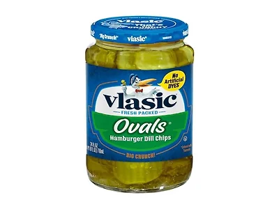 Vlasic Ovals Hamburger Dill Pickle Chips, Keto Friendly
