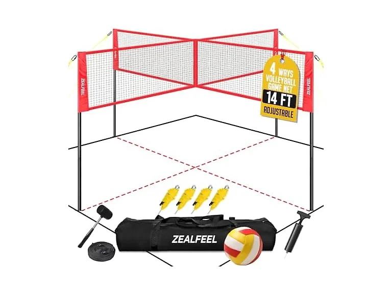 ZEALFEEL 4-Square Volleyball Net 14FT