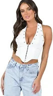 Princess Polly Palladia Pu Jordy Corset White