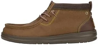 Hey Dude Mens Shoes, Wally Mid Grip R Workwear, Dark Brown, 42