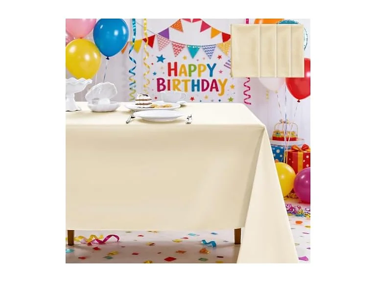 4 Pack Satin Tablecloth 58x102 Inches