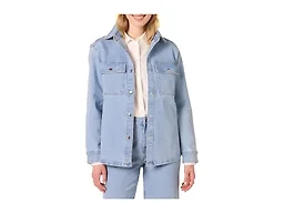 Amazon Essentials Women's Oversized Heavyweight Denim Shirt Jacket, Relaxed Fit, Light Wash, XX-Large