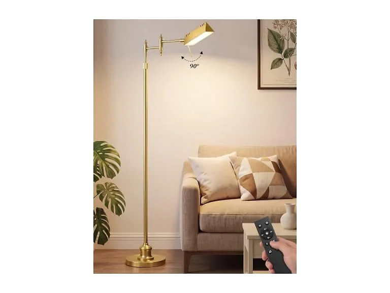 Bairth B0GLHV96MB Antique Brass Reading Floor Lamp