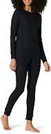 Amazon Essentials Women's Thermal Long Underwear Set Underwear, -Black, L