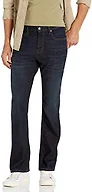 Amazon Essentials Men's Straight-Fit Bootcut Jean - Discontinued Colors, Dark Indigo Tie Dye, 28W x 30L