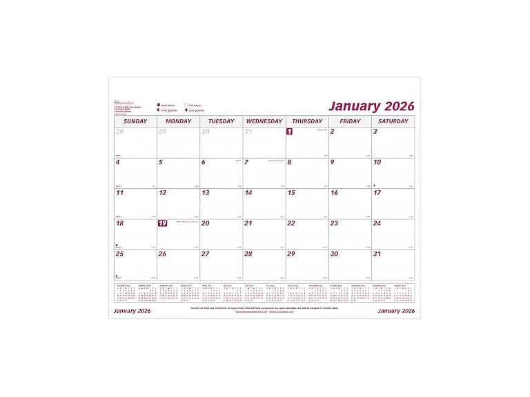 Brownline® 2026 Monthly Desk Pad Refill